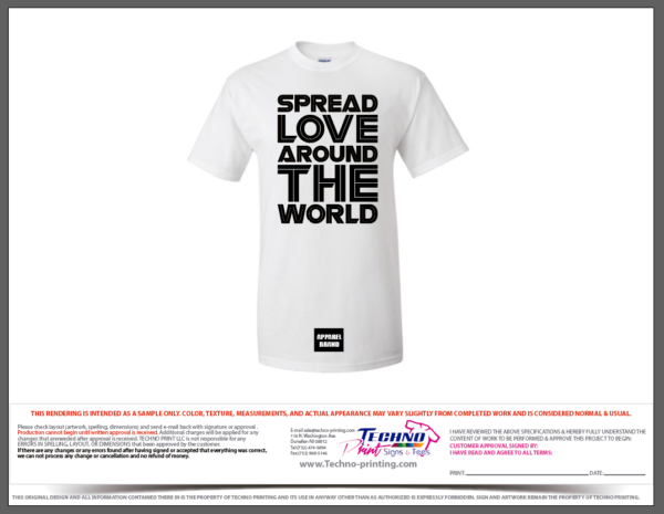 Spread love around the world shirt